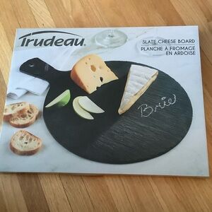 Trudeau Slate Cheese Board with Black Finish